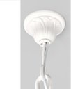 Fumagalli Sichem/Saba K22.120.000.WYF1R Светильник подвесной на цепочке с 1 фонарем 810 мм (корпус белый, плафон опал)