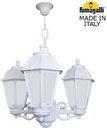Fumagalli Sichem/Saba 3L K22.120.S30.WYF1R Люстра уличная с 3 фонарями 690 мм (корпус белый, плафон опал)