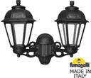Fumagalli Porpora/Saba K22.141.000.AXF1R Светильник консольный уличный на стену с 2 фонарями 500 мм (корпус черный, плафон прозрачный)