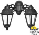 Fumagalli Porpora/Saba Dn K22.141.000.AXF1RDN Светильник консольный уличный на стену с 2 фонарями 500 мм (корпус черный, плафон прозрачный)