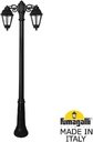 Fumagalli Ricu Bisso/Saba 2L K22.157.S20.AXF1RDN Светильник садовый с 2 фонарями 2130 мм (корпус черный, плафон прозрачный)