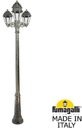 Fumagalli Ricu Bisso/Saba 3+1 K22.157.S31.BXF1R Светильник садовый с 4 фонарями 2480 мм (корпус античная бронза, плафон прозрачный)