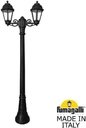 Fumagalli Artu Bisso/Saba 2L K22.158.S20.AXF1R Светильник садовый с 2 фонарями 1860 мм (корпус черный, плафон прозрачный)