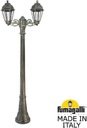 Fumagalli Artu Bisso/Saba 2L K22.158.S20.BXF1R Светильник садовый с 2 фонарями 1860 мм (корпус античная бронза, плафон прозрачный)