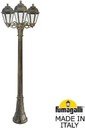 Fumagalli Artu Bisso/Saba 3L K22.158.S30.BXF1R Светильник садовый с 3 фонарями 1860 мм (корпус античная бронза, плафон прозрачный)