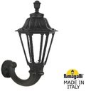 Fumagalli Ofir/Rut E26.132.000.AXF1R Светильник консольный уличный на стену с 1 фонарем 500 мм (корпус черный, плафон прозрачный)
