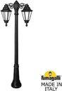 Fumagalli Gigi Bisso/Rut 2L E26.156.S20.AXF1RDN Светильник садовый с 2 фонарями 1850 мм (корпус черный, плафон прозрачный)