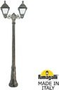 Fumagalli Bisso/Cefa 2L U23.156.S20.BYF1R Светильник садовый с 2 фонарями 2170 мм (корпус античная бронза, плафон матовый)