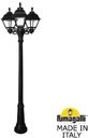 Fumagalli Gigi Bisso/Cefa 3L U23.156.S30.AXF1R Светильник садовый с 3 фонарями 2170 мм (корпус черный, плафон прозрачный)