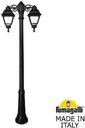 Fumagalli Bisso/Cefa 2L Dn U23.157.S20.AXF1RDN Светильник садовый с 2 фонарями 2010 мм (корпус черный, плафон прозрачный)