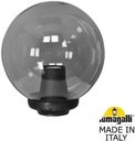 Fumagalli Globe 250 Classic G25.B25.000.AZE27 Классический фонарь на столб 260 мм (без кронштейнов, корпус черный, плафон дымчатый)