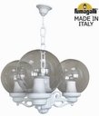 Fumagalli Sichem/G250 3L G25.120.S30.WZE27 Люстра уличная с 3 фонарями 690 мм (корпус белый, плафон дымчатый)