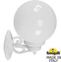 Fumagalli Bisso/G250 G25.131.000.WYE27 Светильник консольный уличный на стену с 1 фонарем 360 мм (корпус белый, плафон матовый)