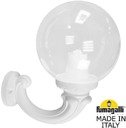 Fumagalli Ofir/G250 G25.132.000.WXE27 Светильник консольный уличный на стену с 1 фонарем 360 мм (корпус белый, плафон прозрачный)