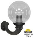 Fumagalli Ofir/G250 G25.132.000.AXE27 Светильник консольный уличный на стену с 1 фонарем 360 мм (корпус черный, плафон прозрачный)