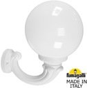 Fumagalli Ofir/G250 G25.132.000.WYE27 Светильник консольный уличный на стену с 1 фонарем 360 мм (корпус белый, плафон матовый)
