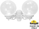 Fumagalli Porpora/G250 G25.141.000.WXE27 Светильник консольный уличный на стену с 2 фонарями 370 мм (корпус белый, плафон прозрачный)