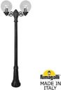 Fumagalli Gigi Bisso/G250 2L G25.156.S20.AXE27 Светильник садовый с 2 фонарями 2200 мм (корпус черный, плафон прозрачный)
