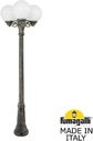 Fumagalli Gigi Bisso/G250 3L G25.156.S30.BYE27 Светильник садовый с 3 фонарями 2200 мм (корпус античная бронза, плафон матовый)
