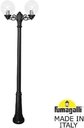 Fumagalli Ricu Bisso/G250 2L G25.157.S20.AXE27 Светильник садовый с 2 фонарями 2350 мм (корпус черный, плафон прозрачный)