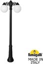 Fumagalli Ricu Bisso/G250 2L Dn G25.157.S20.AYE27DN Светильник садовый с 2 фонарями 2100 мм (корпус черный, плафон матовый)