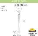 Fumagalli Aloe.R/G250 G25.163.000.VYE27 Столбик освещения садовый 1350 мм (корпус античная медь, плафон матовый)