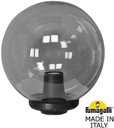 Fumagalli Globe 300 Classic G30.B30.000.AZE27 Классический фонарь на столб 310 мм (без кронштейнов, корпус черный, плафон дымчатый)