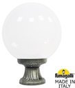 Fumagalli Mikrolot/G300 G30.110.000.BYE27 Светильник наземный на низкой ножке 405 мм (корпус античная бронза, плафон опал)