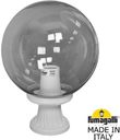 Fumagalli Mikrolot/G300 G30.110.000.WZE27 Светильник наземный на низкой ножке 405 мм (корпус белый, плафон дымчатый)