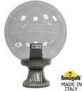 Fumagalli Mikrolot/G300 G30.110.000.BZE27 Светильник наземный на низкой ножке 405 мм (корпус античная бронза, плафон дымчатый)