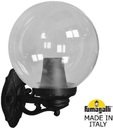 Fumagalli Bisso/G300 G30.131.000.AXE27 Светильник консольный уличный на стену с 1 фонарем 430 мм (корпус черный, плафон прозрачный)