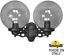 Fumagalli Porpora/G300 G30.141.000.AZE27 Светильник консольный уличный на стену с 2 фонарями 420 мм (корпус черный, плафон дымчатый)