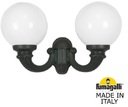 Fumagalli Mirra/G300 G30.142.000.AYE27 Светильник консольный уличный на стену с 2 фонарями 425 мм (корпус черный, плафон опал)