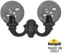 Fumagalli Mirra/G300 G30.142.000.AZE27 Светильник консольный уличный на стену с 2 фонарями 425 мм (корпус черный, плафон дымчатый)