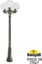 Fumagalli Gig Bisso/G300 3L G30.156.S30.BXE27 Светильник садовый с 3 фонарями 2150 мм (корпус античная бронза, плафон прозрачный)