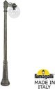 Fumagalli Ricu Bisso/G300 1L G30.157.S10.BXE27 Светильник садовый с 1 фонарем 2100 мм (корпус античная бронза, плафон прозрачный)