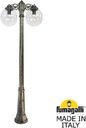 Fumagalli Ricu Bisso/G300 2L Dn G30.157.S20.BXE27DN Светильник садовый с 2 фонарями 2100 мм (корпус античная бронза, плафон прозрачный)