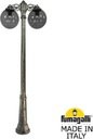 Fumagalli Ricu Bisso/G300 2L Dng G30.157.S20.BZE27DN Светильник садовый с 2 фонарями 2100 мм (корпус античная бронза, плафон дымчатый)