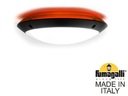 Fumagalli Lucia Backlit 1R3.000.000.AYE27.PK1 Светильник-бра уличный 300 мм (корпус черный, плафон матовый/розовый)