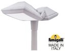 Fumagalli Rosa 4P2.000.G20.LYE28 Светильник-кронштейн на столб с 2 фонарями, 2 цоколя 200 мм (корпус серый, плафон матовый)