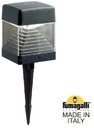 Fumagalli Ester Wall DS1.561.000.AXD1L Столбик освещения садовый 165 мм (165+175 колышек, корпус черный, плафон прозрачный)