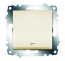 ABB Cosmo 619-010300-204 Выключатель кнопочный (10 А, «ключ», под рамку, скрытая установка, кремовый)