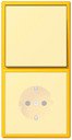 Jung Le Corbusier LC9824320W Рамка 2-постовая (универсальная, le jaune vif)