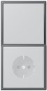 Jung Le Corbusier LC98232010 Рамка 2-постовая (универсальная, gris fonce 31)