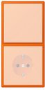 Jung Le Corbusier LC98232080 Рамка 2-постовая (универсальная, orange)