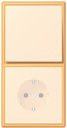 Jung Le Corbusier LC9824320L Рамка 2-постовая (универсальная, ocre jaune clair)