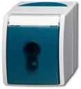 ABB Ocean 2CKA001101A0917 Выключатель с ключом (10 А, поле для надписи, в сборе, IP44, о/у, серый/морская волна)