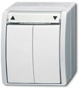 ABB Ocean 2CKA001085A1625 Выключатель жалюзи (10 А, с фиксацией, поле для надписи, IP44, в сборе, открытая установка, альпийский белый)