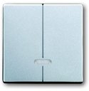 ABB Future Linear 2CKA006599A2914 Накладка 2-канального светорегулятора нажимного (подсветка, серебристо-алюминиевая)