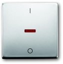 ABB Pure steel 2CKA001751A2961 Клавиша одиночная (линза красная, маркировка, сталь)